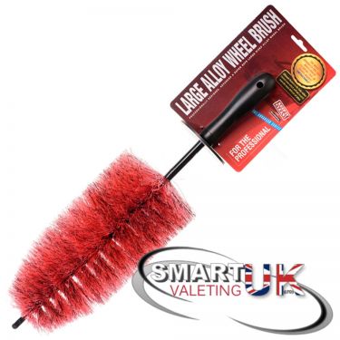 Click Here To Enlarge This Photo Of SMART VALETING UK Professional Red & Black Alloy Wheel Brush